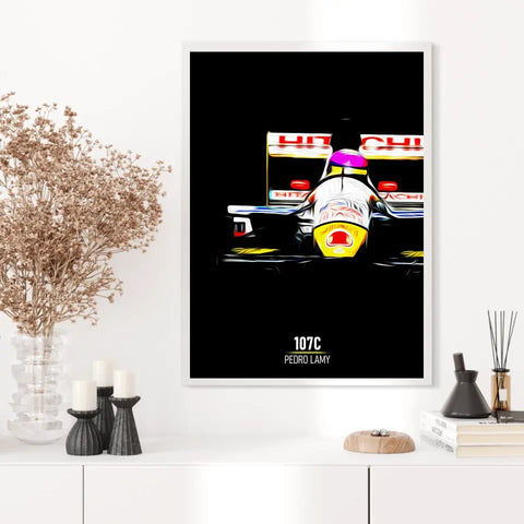 Affiche ou Tableau Lotus 107C Pedro Lamy Formule 1