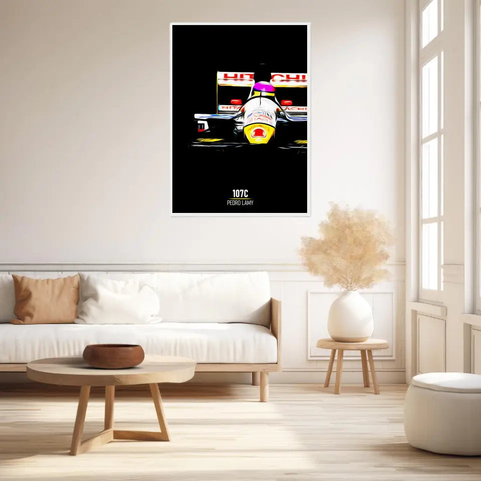 Affiche ou Tableau Lotus 107C Pedro Lamy Formule 1