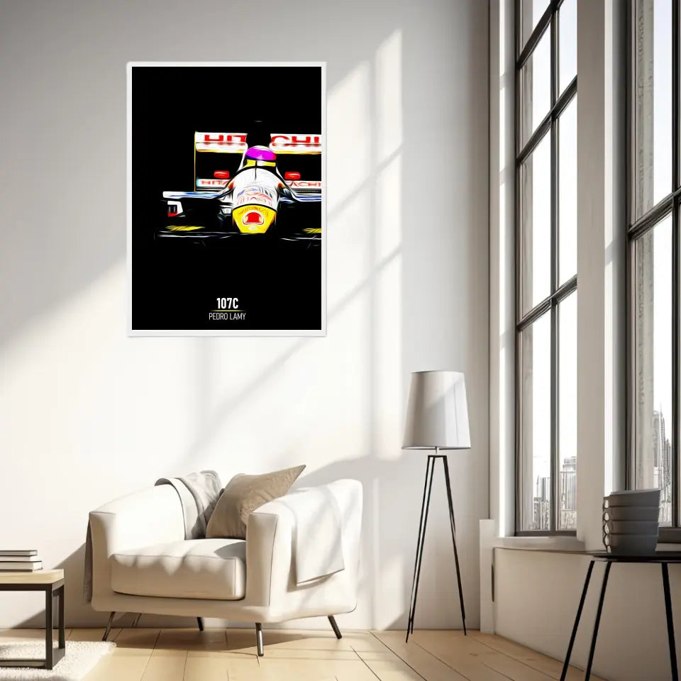 Affiche ou Tableau Lotus 107C Pedro Lamy Formule 1
