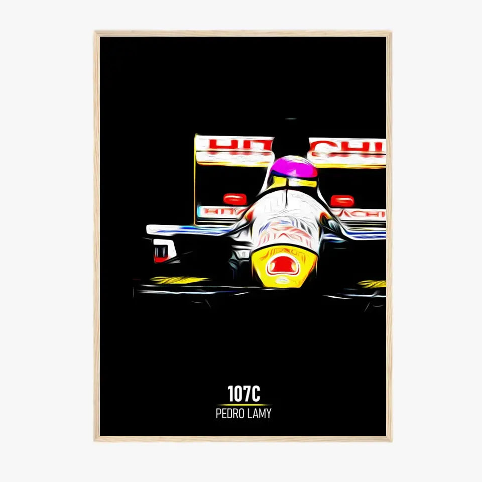 Affiche ou Tableau Lotus 107C Pedro Lamy Formule 1