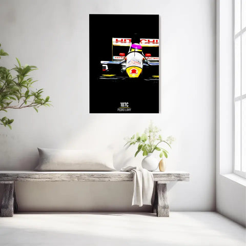 Affiche ou Tableau Lotus 107C Pedro Lamy Formule 1