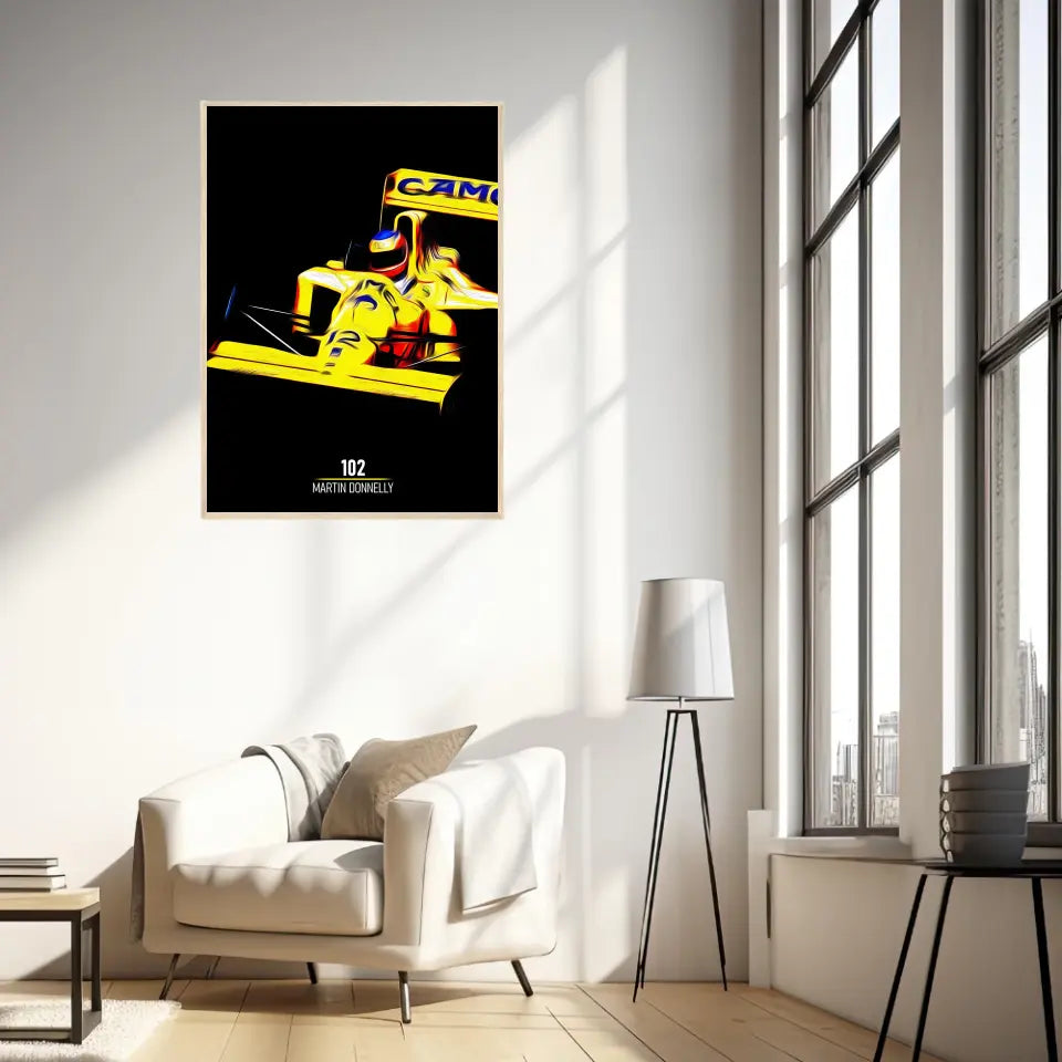 Affiche ou Tableau Lotus 102 Martin Donnelly Formule 1