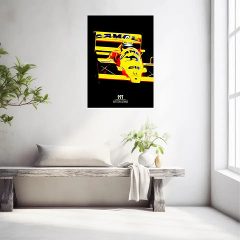 Affiche ou Tableau Lotus 99T Ayrton Senna Formule 1