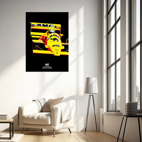 Affiche ou Tableau Lotus 99T Ayrton Senna Formule 1