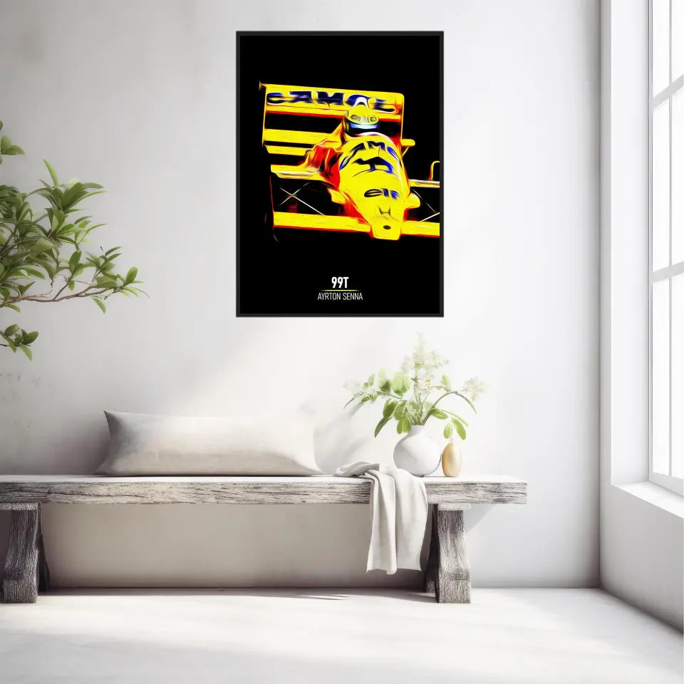 Affiche ou Tableau Lotus 99T Ayrton Senna Formule 1