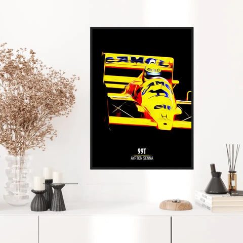 Affiche ou Tableau Lotus 99T Ayrton Senna Formule 1