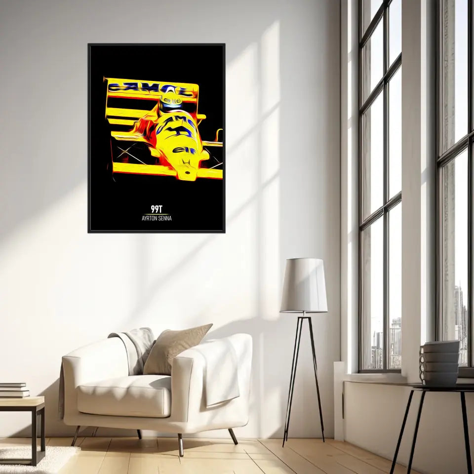 Affiche ou Tableau Lotus 99T Ayrton Senna Formule 1