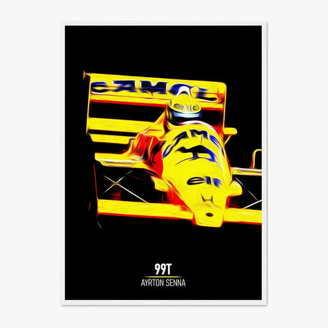 Affiche ou Tableau Lotus 99T Ayrton Senna Formule 1