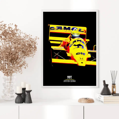 Affiche ou Tableau Lotus 99T Ayrton Senna Formule 1