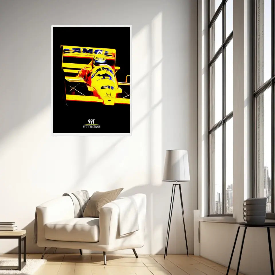Affiche ou Tableau Lotus 99T Ayrton Senna Formule 1