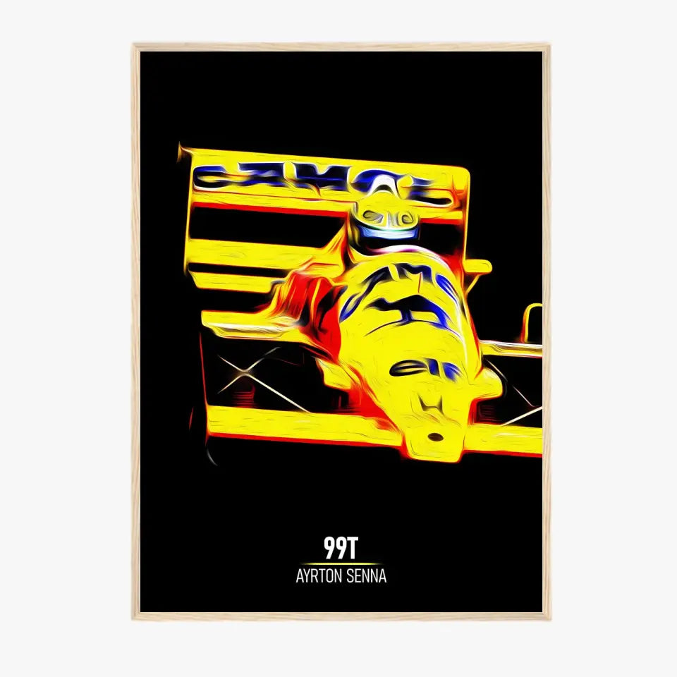 Affiche ou Tableau Lotus 99T Ayrton Senna Formule 1