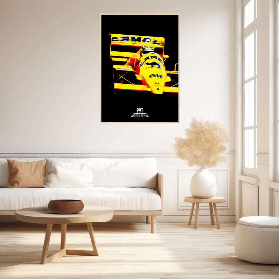 Affiche ou Tableau Lotus 99T Ayrton Senna Formule 1