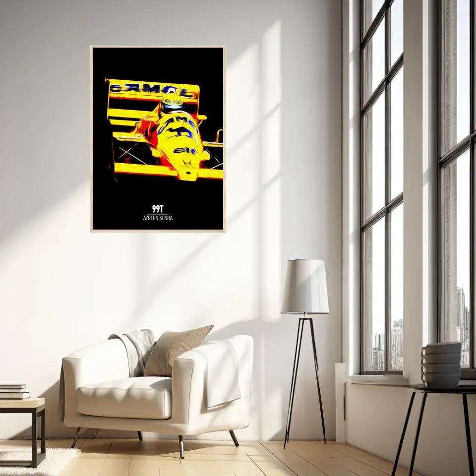Affiche ou Tableau Lotus 99T Ayrton Senna Formule 1