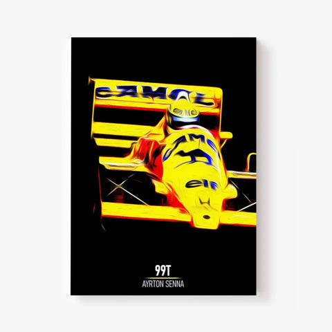 Affiche ou Tableau Lotus 99T Ayrton Senna Formule 1
