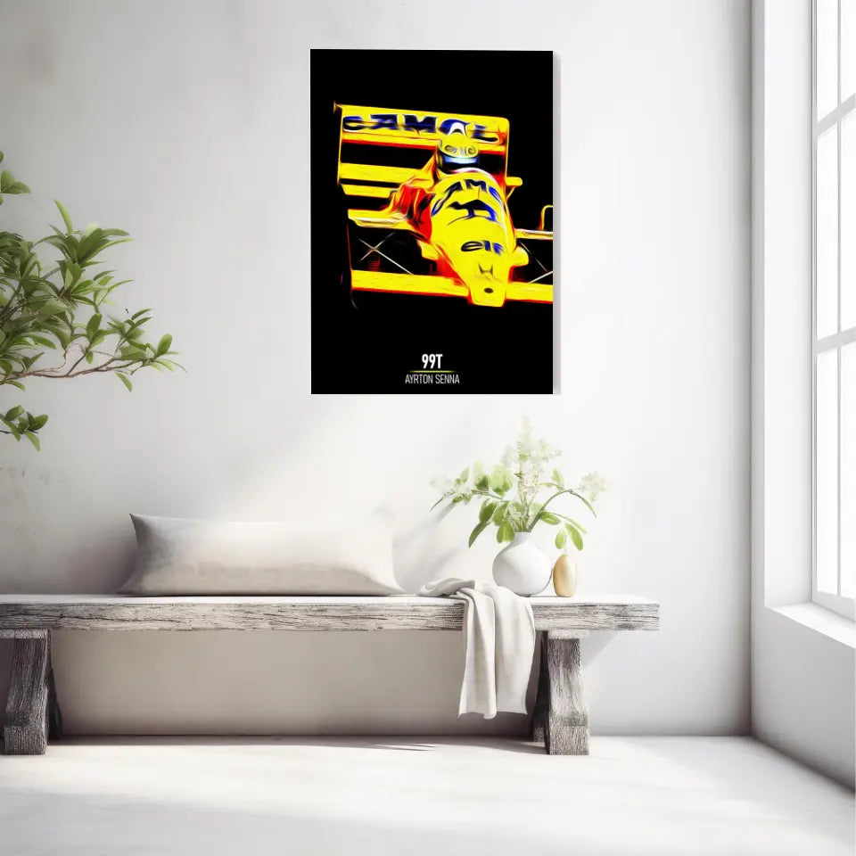 Affiche ou Tableau Lotus 99T Ayrton Senna Formule 1