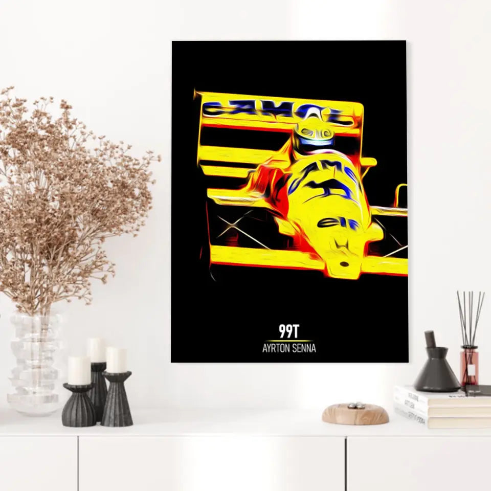 Affiche ou Tableau Lotus 99T Ayrton Senna Formule 1