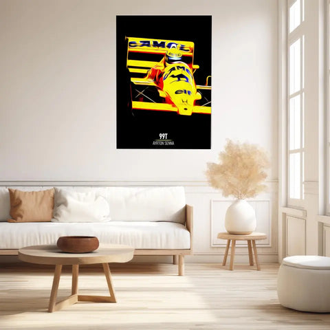 Affiche ou Tableau Lotus 99T Ayrton Senna Formule 1