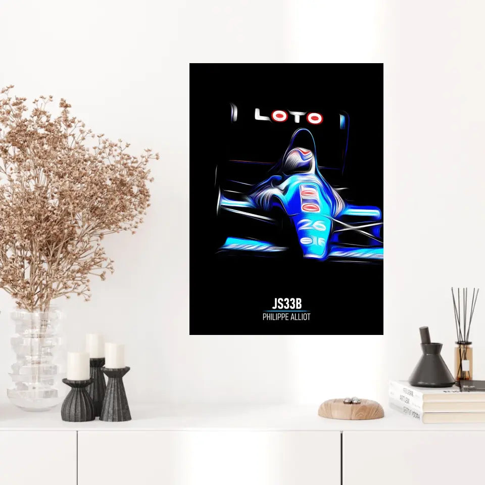 Affiche ou Tableau Liger JS33B Philippe Alliot Formule 1