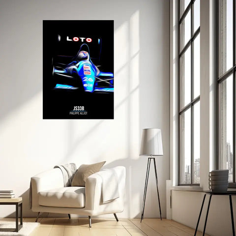 Affiche ou Tableau Liger JS33B Philippe Alliot Formule 1