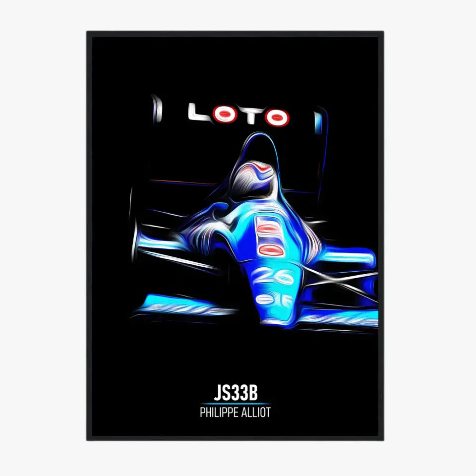 Affiche ou Tableau Liger JS33B Philippe Alliot Formule 1