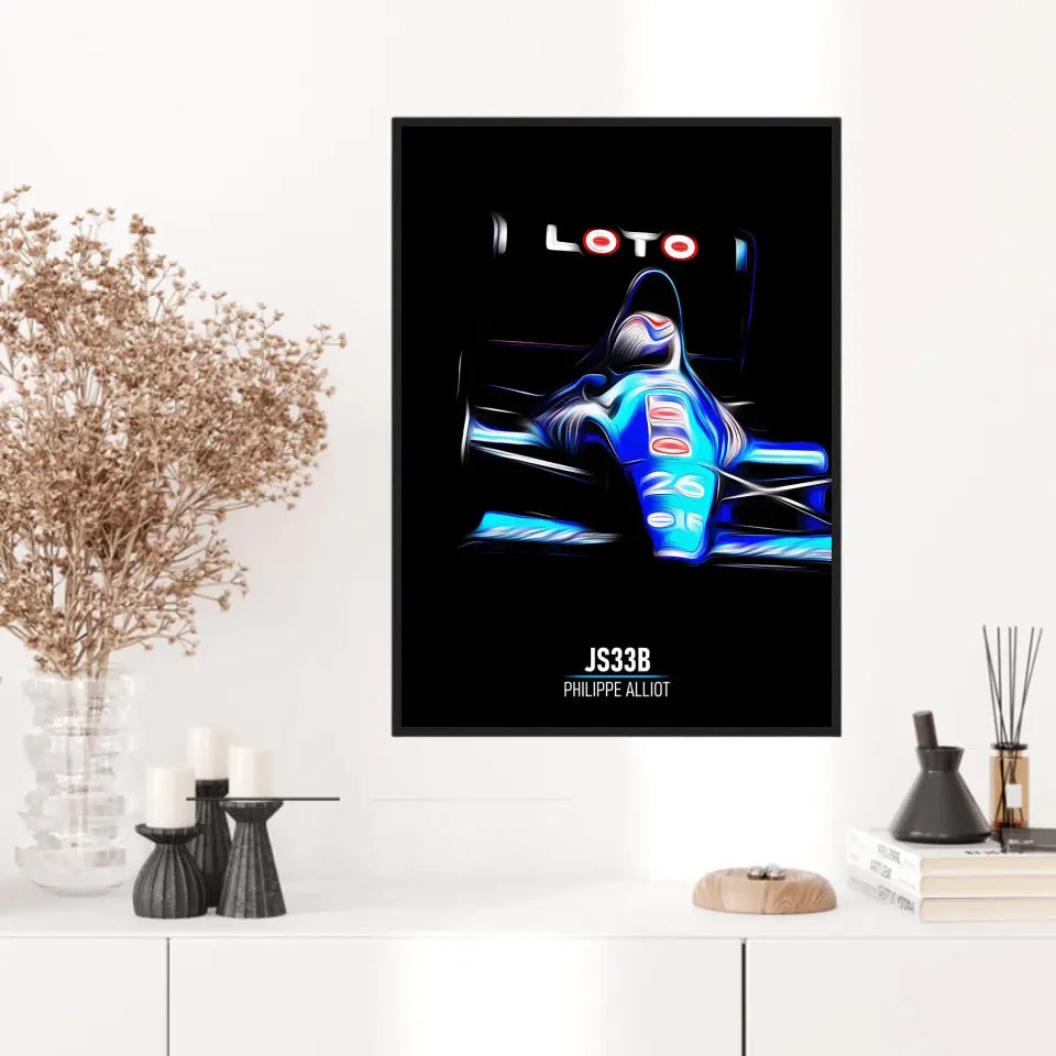 Affiche ou Tableau Liger JS33B Philippe Alliot Formule 1