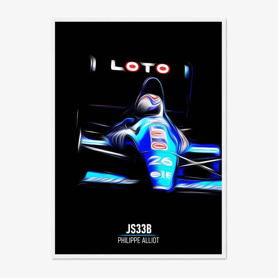 Affiche ou Tableau Liger JS33B Philippe Alliot Formule 1