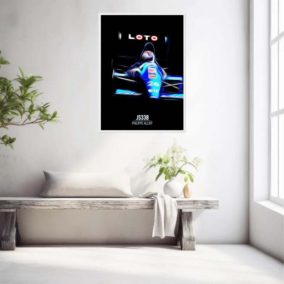 Affiche ou Tableau Liger JS33B Philippe Alliot Formule 1