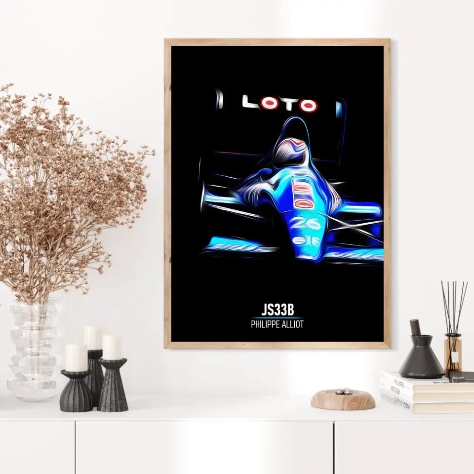 Affiche ou Tableau Liger JS33B Philippe Alliot Formule 1