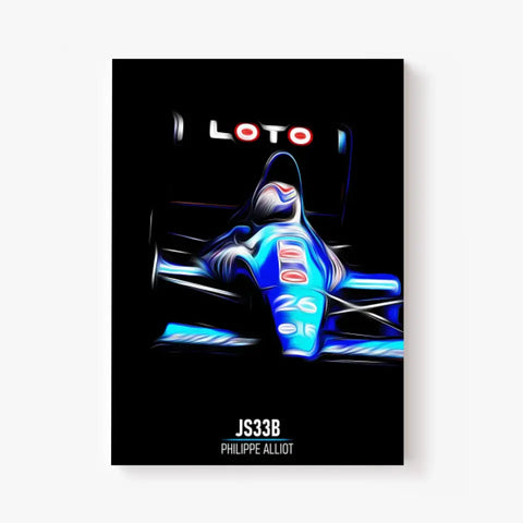 Affiche ou Tableau Liger JS33B Philippe Alliot Formule 1