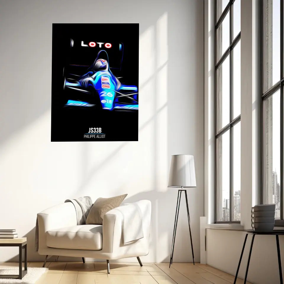 Affiche ou Tableau Liger JS33B Philippe Alliot Formule 1