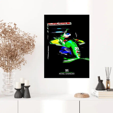 Affiche ou Tableau Jordan 191 Michael Schumacher Formule 1
