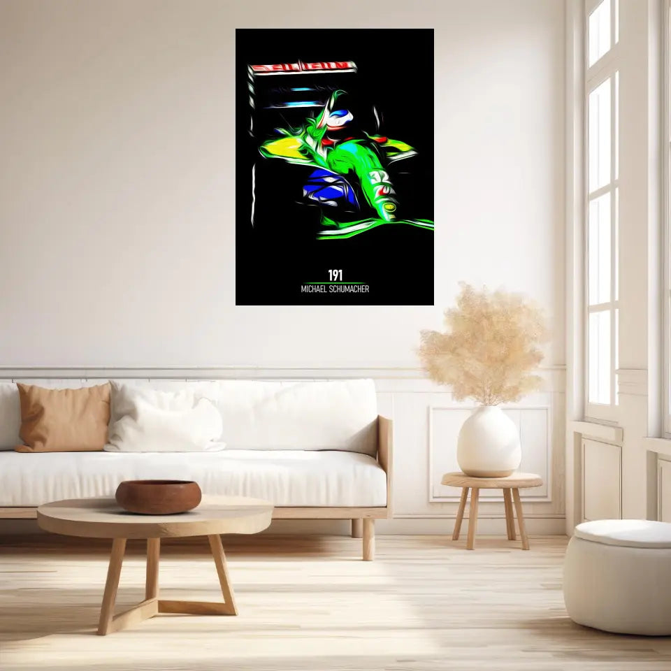 Affiche ou Tableau Jordan 191 Michael Schumacher Formule 1