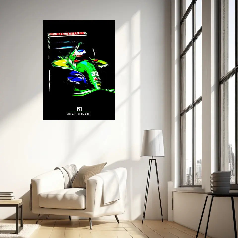 Affiche ou Tableau Jordan 191 Michael Schumacher Formule 1