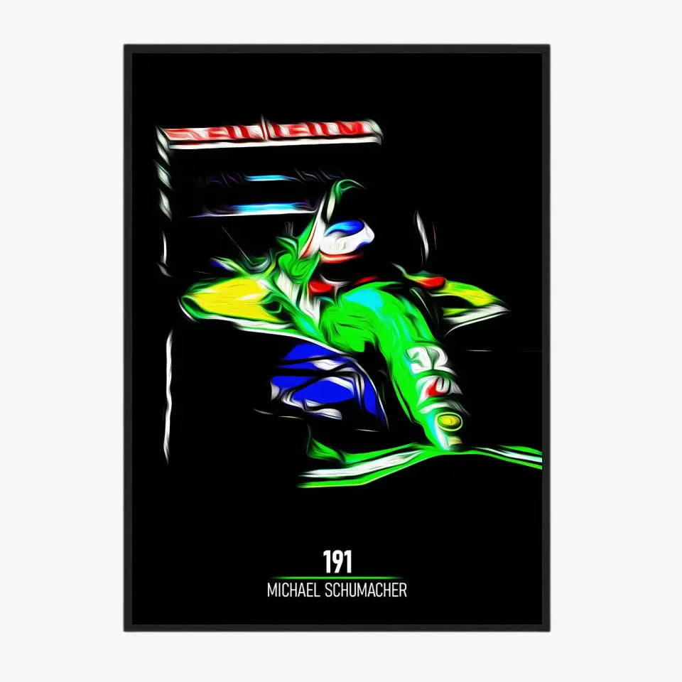 Affiche ou Tableau Jordan 191 Michael Schumacher Formule 1