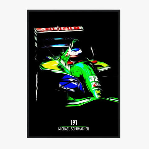 Affiche ou Tableau Jordan 191 Michael Schumacher Formule 1