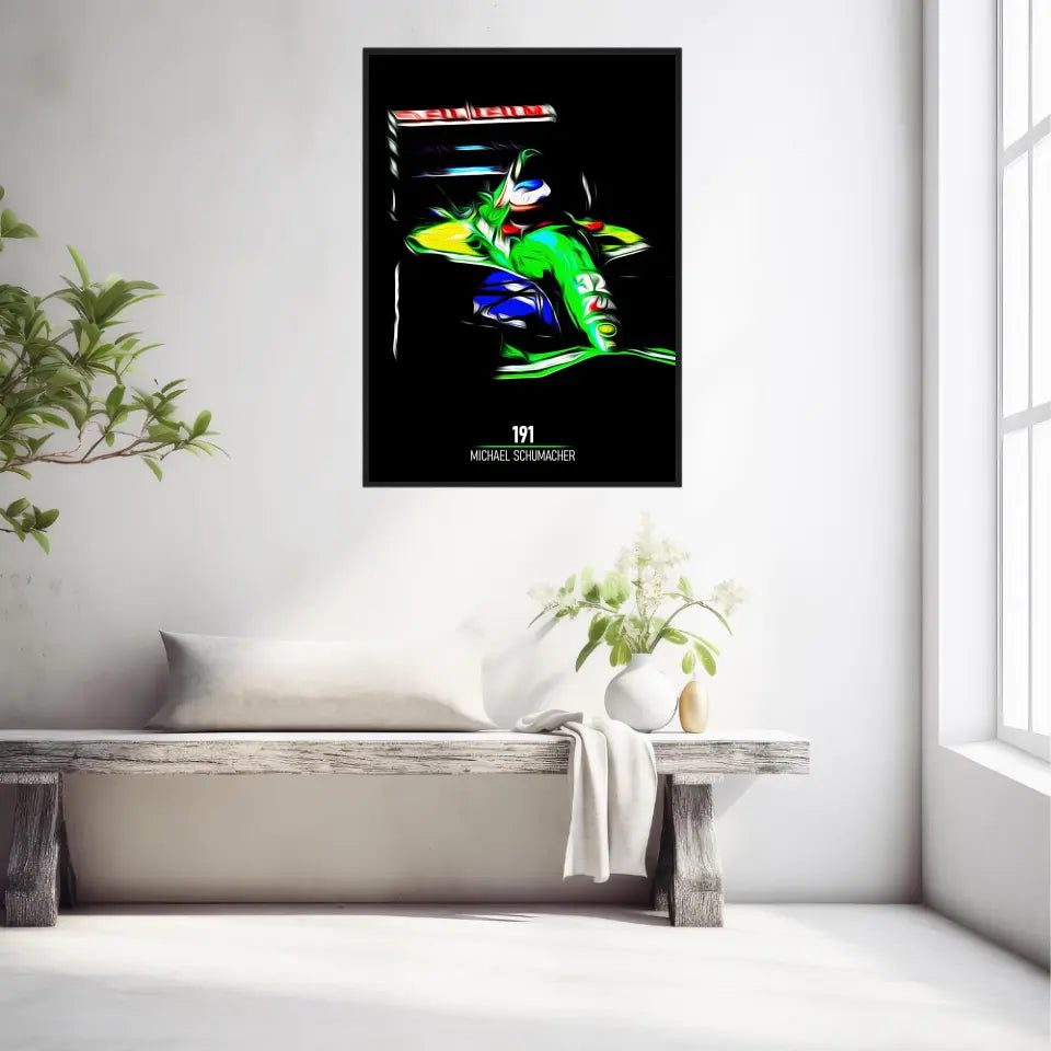 Affiche ou Tableau Jordan 191 Michael Schumacher Formule 1