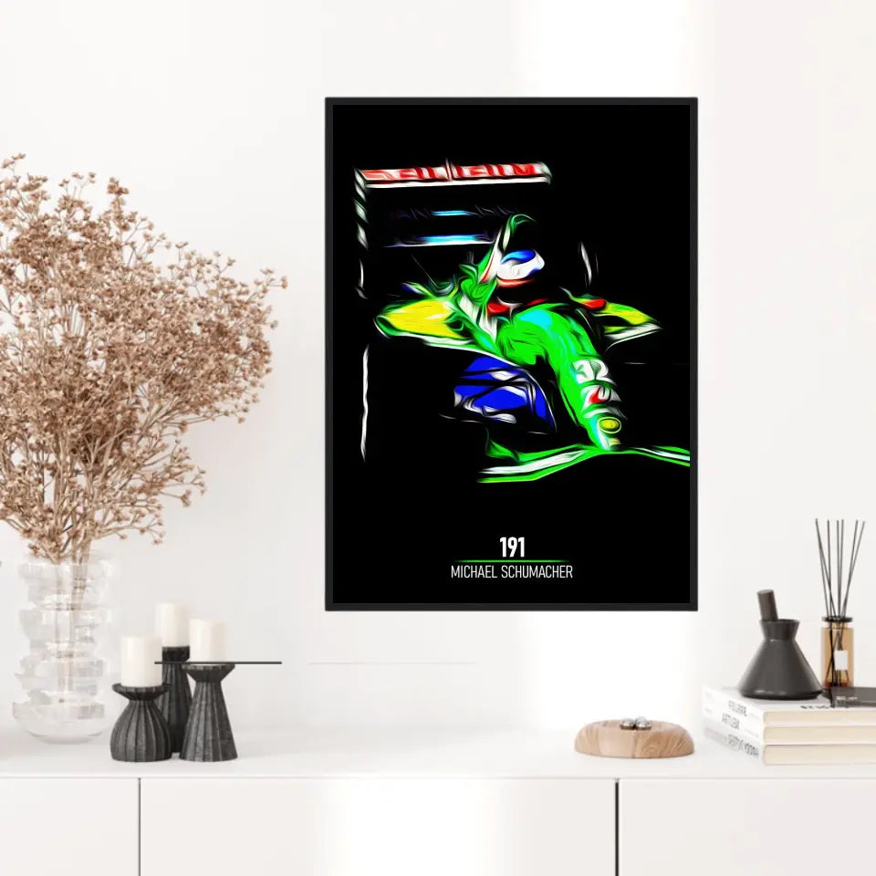 Affiche ou Tableau Jordan 191 Michael Schumacher Formule 1