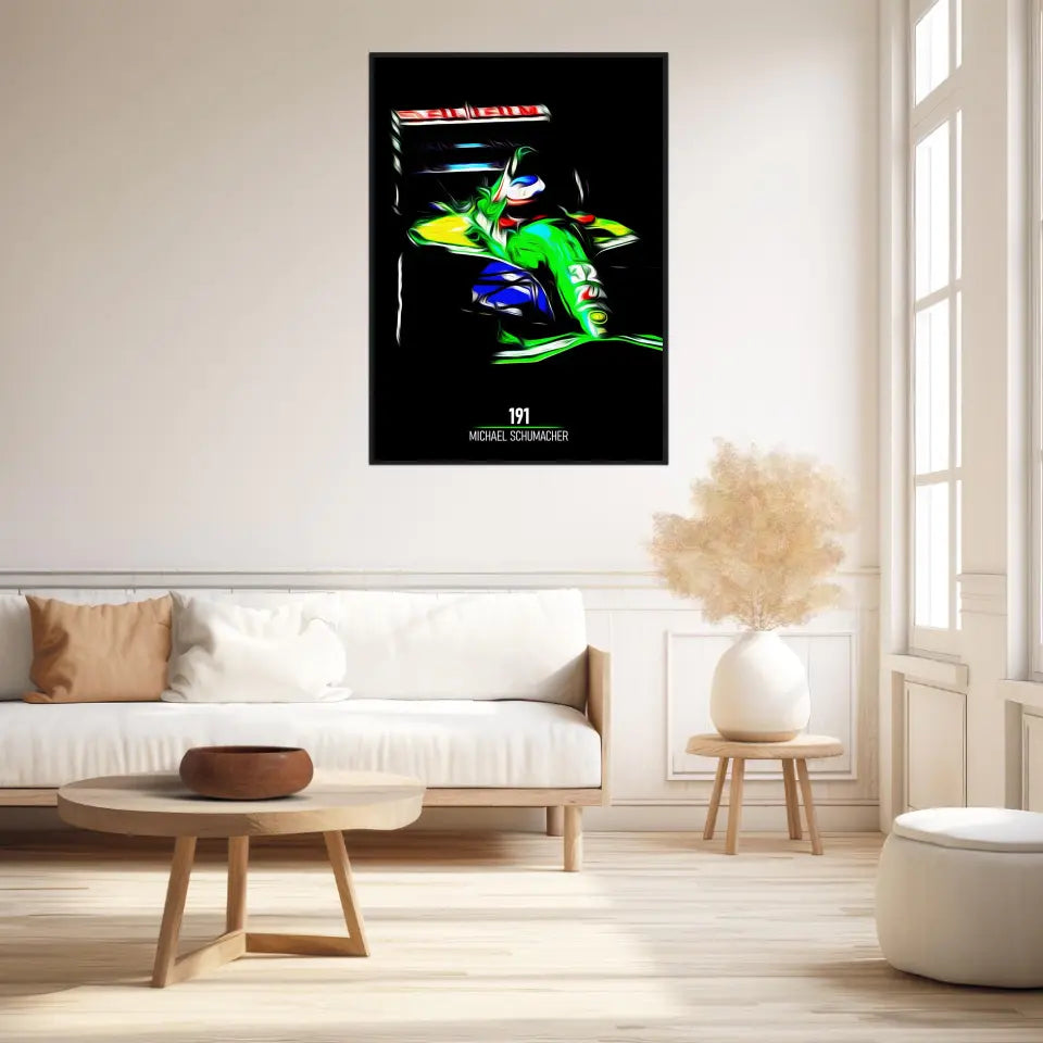 Affiche ou Tableau Jordan 191 Michael Schumacher Formule 1