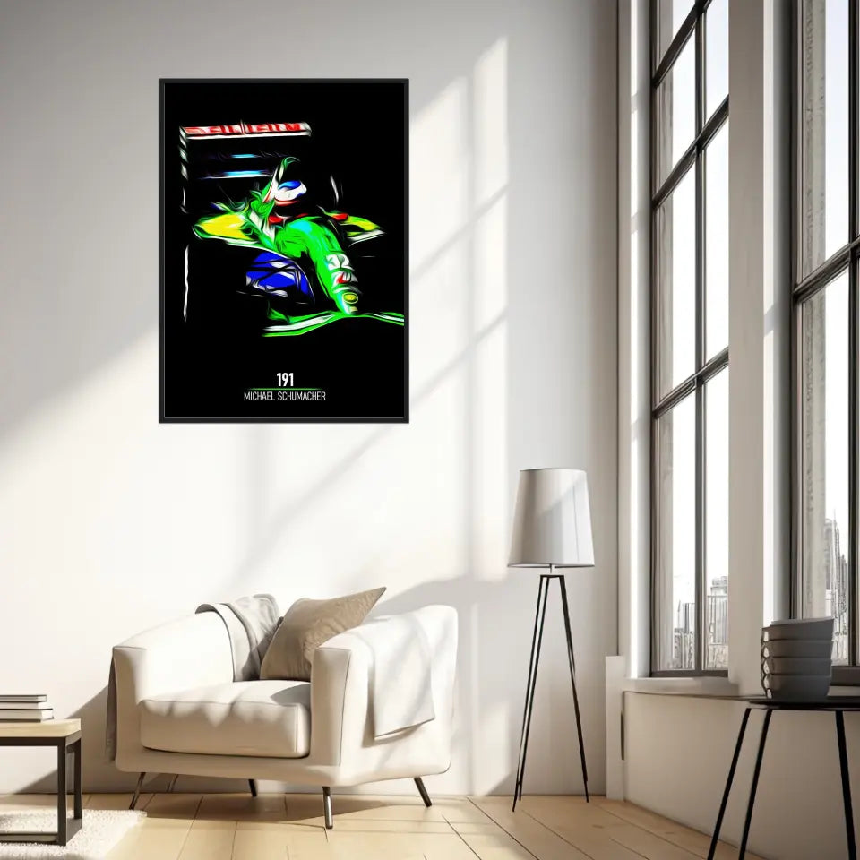 Affiche ou Tableau Jordan 191 Michael Schumacher Formule 1