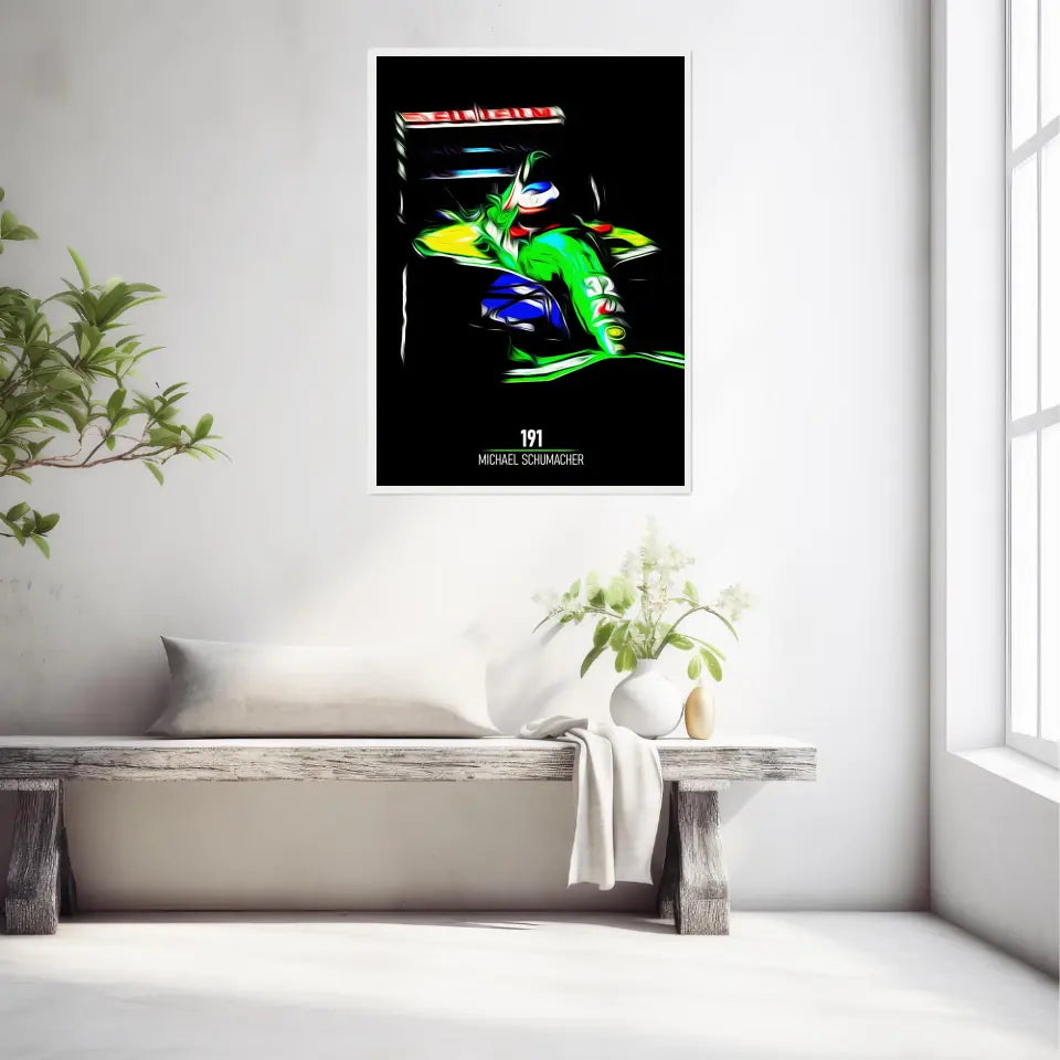 Affiche ou Tableau Jordan 191 Michael Schumacher Formule 1