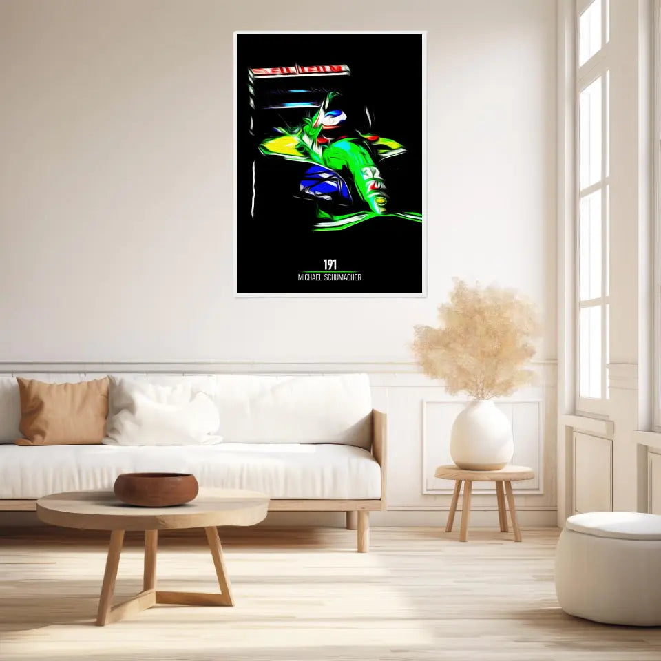 Affiche ou Tableau Jordan 191 Michael Schumacher Formule 1