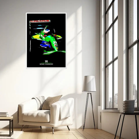 Affiche ou Tableau Jordan 191 Michael Schumacher Formule 1