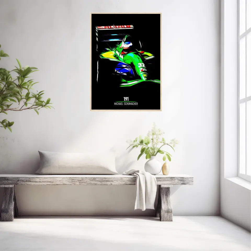 Affiche ou Tableau Jordan 191 Michael Schumacher Formule 1