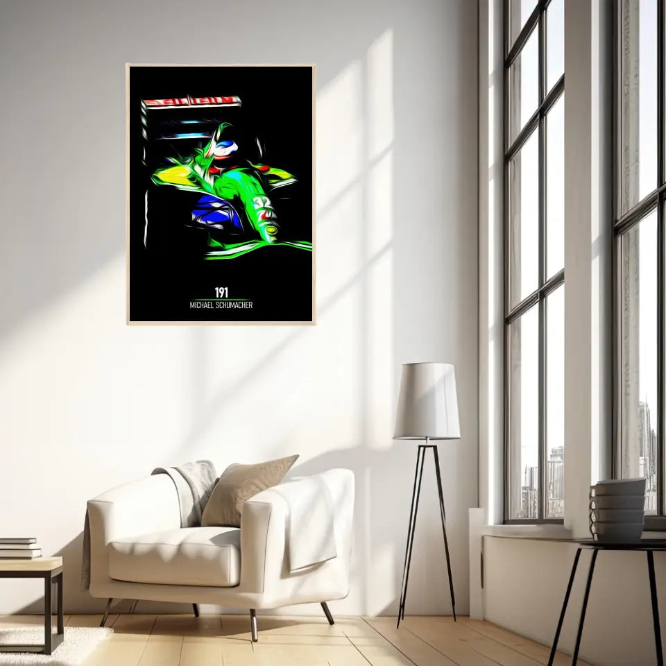 Affiche ou Tableau Jordan 191 Michael Schumacher Formule 1