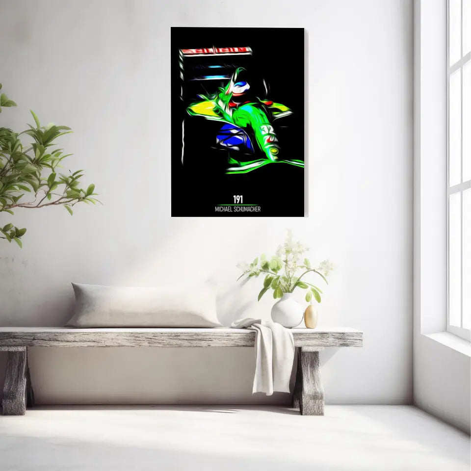 Affiche ou Tableau Jordan 191 Michael Schumacher Formule 1