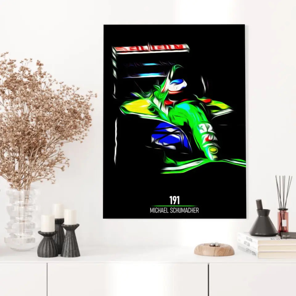 Affiche ou Tableau Jordan 191 Michael Schumacher Formule 1
