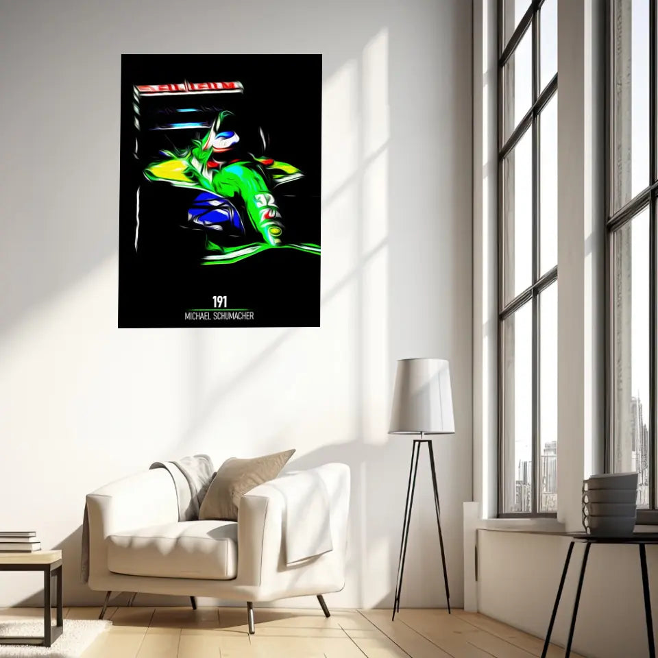Affiche ou Tableau Jordan 191 Michael Schumacher Formule 1