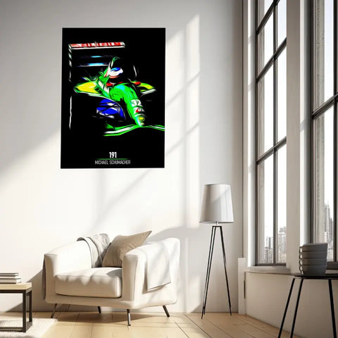 Affiche ou Tableau Jordan 191 Michael Schumacher Formule 1