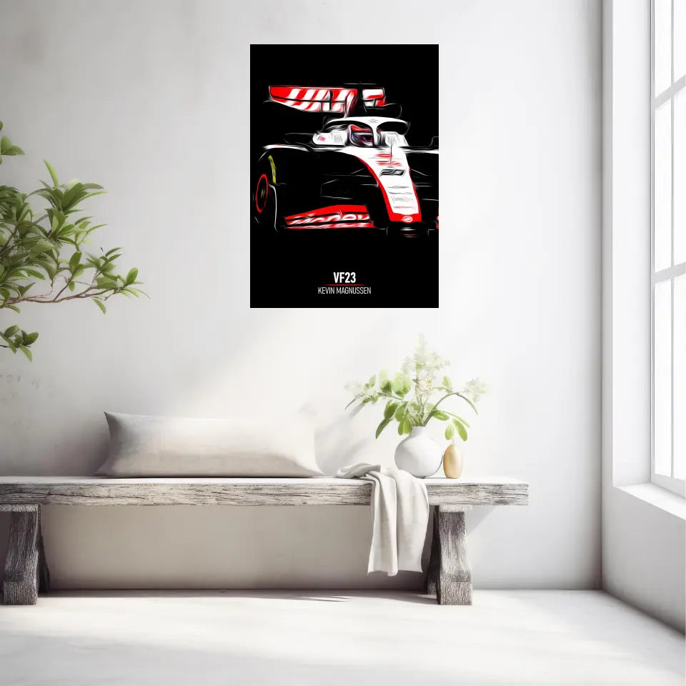 Affiche ou Tableau Haas VF23 Kevin Magnussen Formule 1
