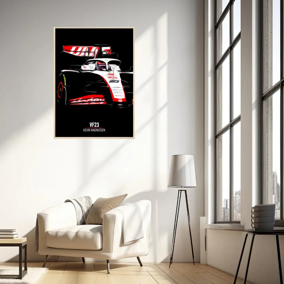 Affiche ou Tableau Haas VF23 Kevin Magnussen Formule 1